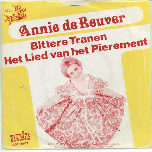 Annie de Reuver - Veel Bittere Tranen 00087 Vinyl Singles Vinyl Goed / Hoes Goed