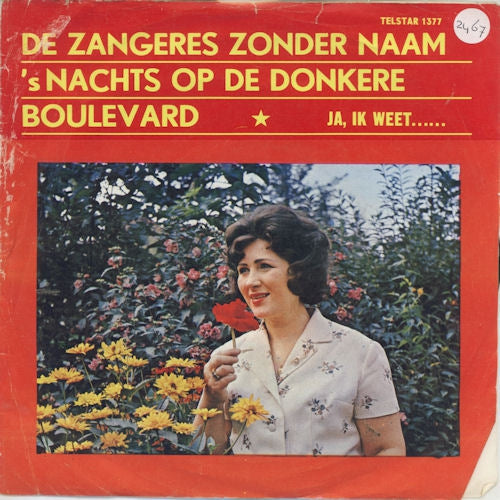 Zangeres Zonder Naam - 's Nachts Op Donkere Boulevard 13808 Vinyl Singles Vinyl Goed / Hoes Goed