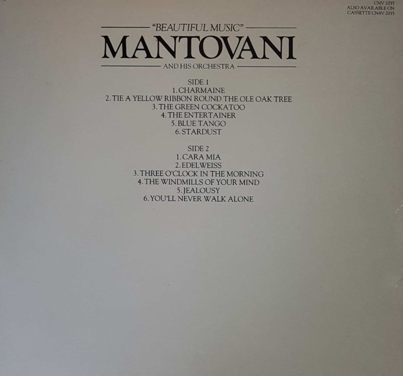 Mantovani And His Orchestra - Beautiful Music (LP) 40438 Vinyl LP Vinyl Goed / Hoes Goed