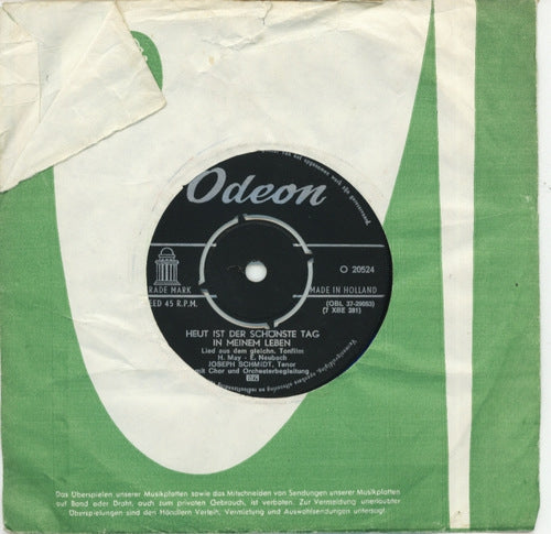 Joseph Schmidt - Heut' Ist Der Schonste Tag In Meinem Leben 01469 Vinyl Singles Vinyl Goed / Hoes Generic