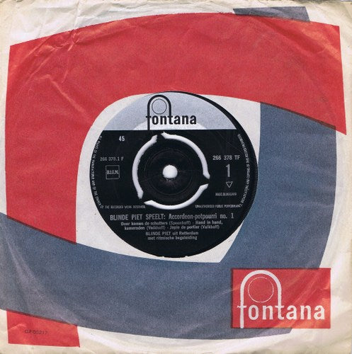 Blinde Piet - Accordeon Potpourri 1 02052 Vinyl Singles Vinyl Goed / Hoes Generic