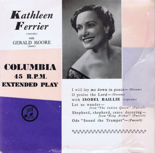 Kathleen Ferrier And Isobel Baillie With Gerald Moore - I Will Lay Me Down In Peace 18801 Vinyl Singles EP Vinyl Goed / Hoes Goed