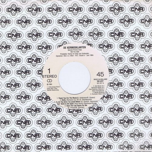 Kermisklanten - Thank You For The Music (Promo Copy) 02305 Vinyl Singles Vinyl Goed / Hoes Generic