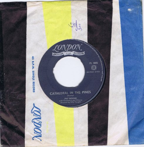 Pat Boone - Cathedral In The Pines 02365 Vinyl Singles Vinyl Goed / Hoes Generic