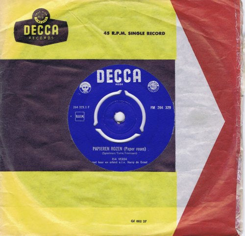 Ria Verda - Papieren Rozen 02388 Vinyl Singles Vinyl Goed / Hoes Goed