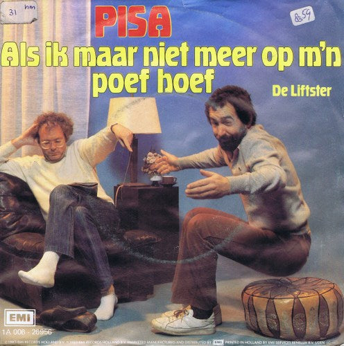Pisa - Als Ik Maar Niet Meer Op M'n Poef Hoef 04379 Vinyl Singles Vinyl Goed / Hoes Goed