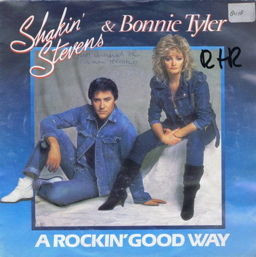Shakin' Stevens & Bonnie Tyler - A Rocking Good Way 11867 Vinyl Singles Vinyl Goed / Hoes Goed
