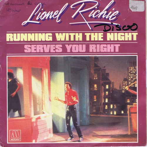 Lionel Richie - Running With The Night 20484 Vinyl Singles Vinyl Goed / Hoes Goed