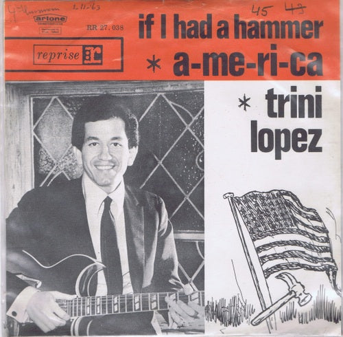 Trini Lopez - A-me-ri-ca 42492 Vinyl Singles Vinyl Goed / Hoes Goed