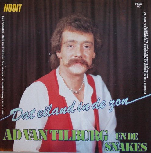Ad Van Tilburg En De Snakes - Dat Eiland In De Zon Vinyl Singles Vinyl Zeer Goed / Hoesje Goed "VINYLSINGLES.NL"