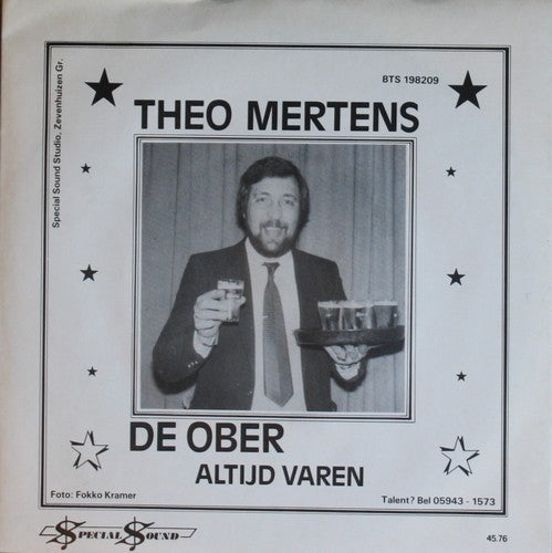 Theo Mertens - De Ober 06267 Vinyl Singles Vinyl Goed / Hoes Goed