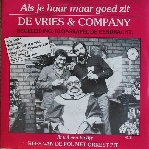 Vries & Company - Als Je Haar Maar Goed Zit 06283 Vinyl Singles Vinyl Goed / Hoes Goed