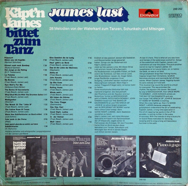 James Last - Käpt'n James Bittet Zum Tanz (LP) 40625 Vinyl LP Vinyl Goed / Hoes Goed