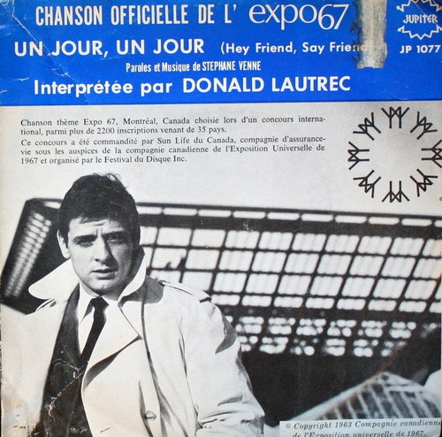 Donald Lautrec - Un Jour Un Jour 07858 Vinyl Singles Vinyl Goed / Hoes Goed