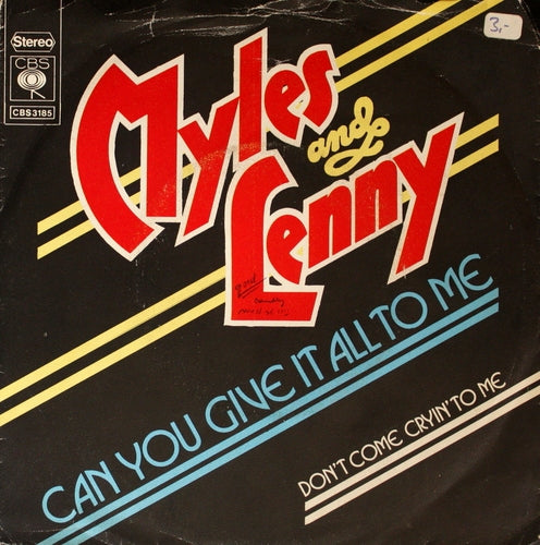 Myles & Lenny - Can You Give It All To Me 08711 Vinyl Singles Vinyl Goed / Hoes Goed