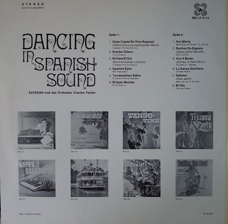 Esteban , Orchester Charles Parker - Dancing in Spanish Sound (LP) Vinyl LP Vinyl Zeer Goed / Hoesje Goed "VINYLSINGLES.NL"