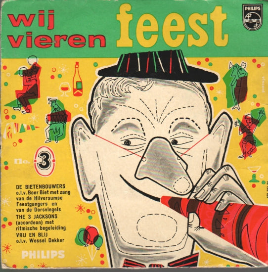 Various Artists - Wij Vieren Feest No. 3 10489 Vinyl Singles EP Vinyl Goed / Hoes Goed