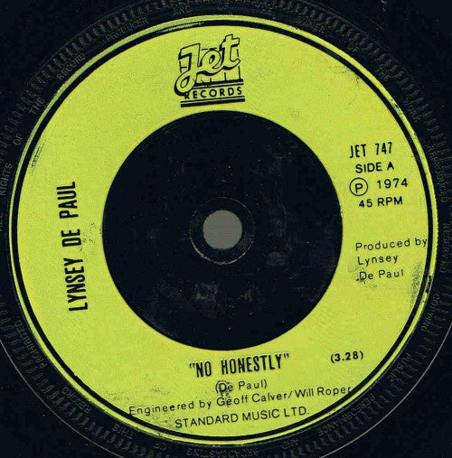 Lynsey De Paul - No Honestly 22749 Vinyl Singles Vinyl Goed / Hoes Goed