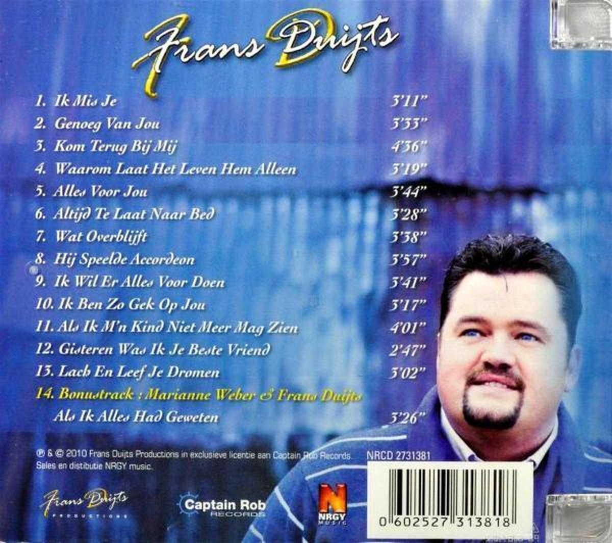 Frans Duijts - Leef Je Droom (CD) Compact Disc Vinyl Goed / Hoes Goed