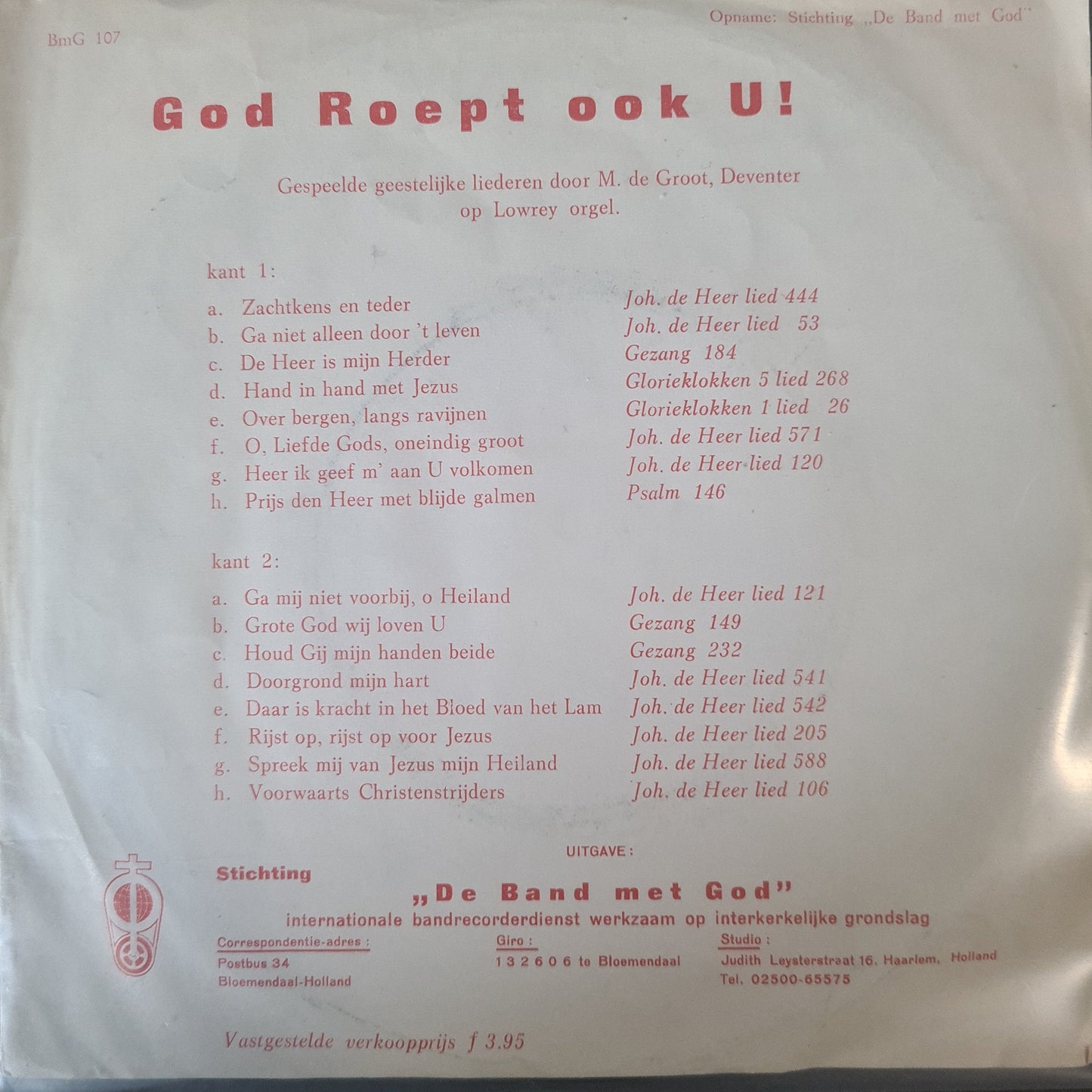 M. de Groot - God Roept Ook U 14309 Vinyl Singles Vinyl Goed / Hoes Goed
