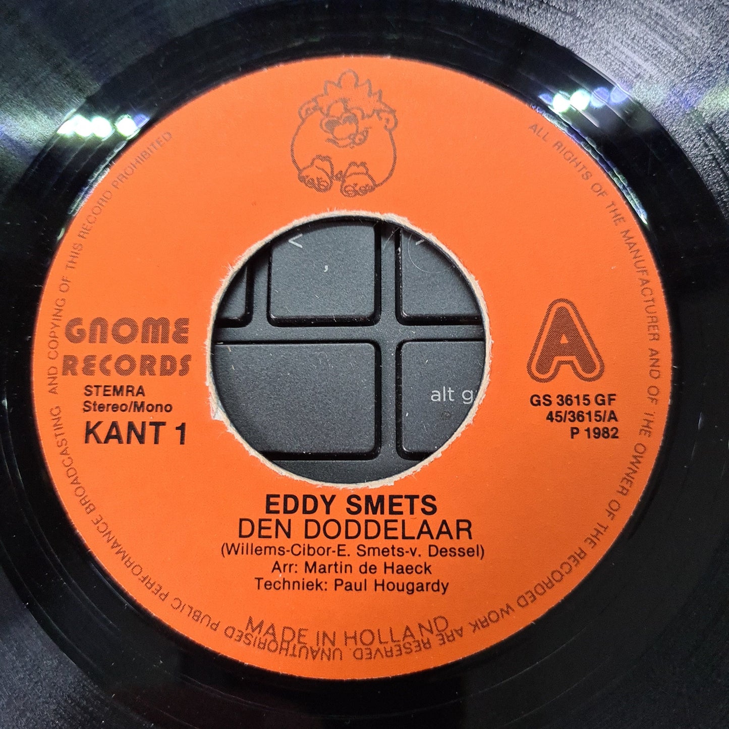 Eddy Smets - Den Doddelaar Vinyl Singles Vinyl Zeer Goed / Hoesje Goed "VINYLSINGLES.NL"