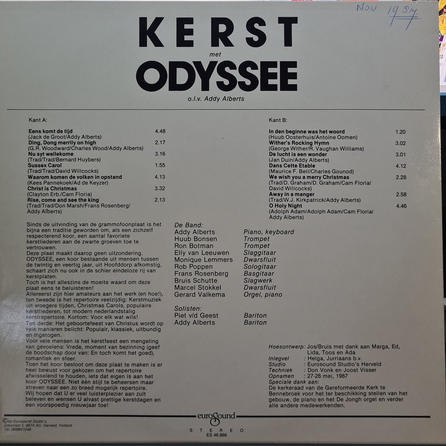 Odyssee - Kerst Met Odyssee (LP) 49108 Vinyl LP Vinyl Goed / Hoes Goed