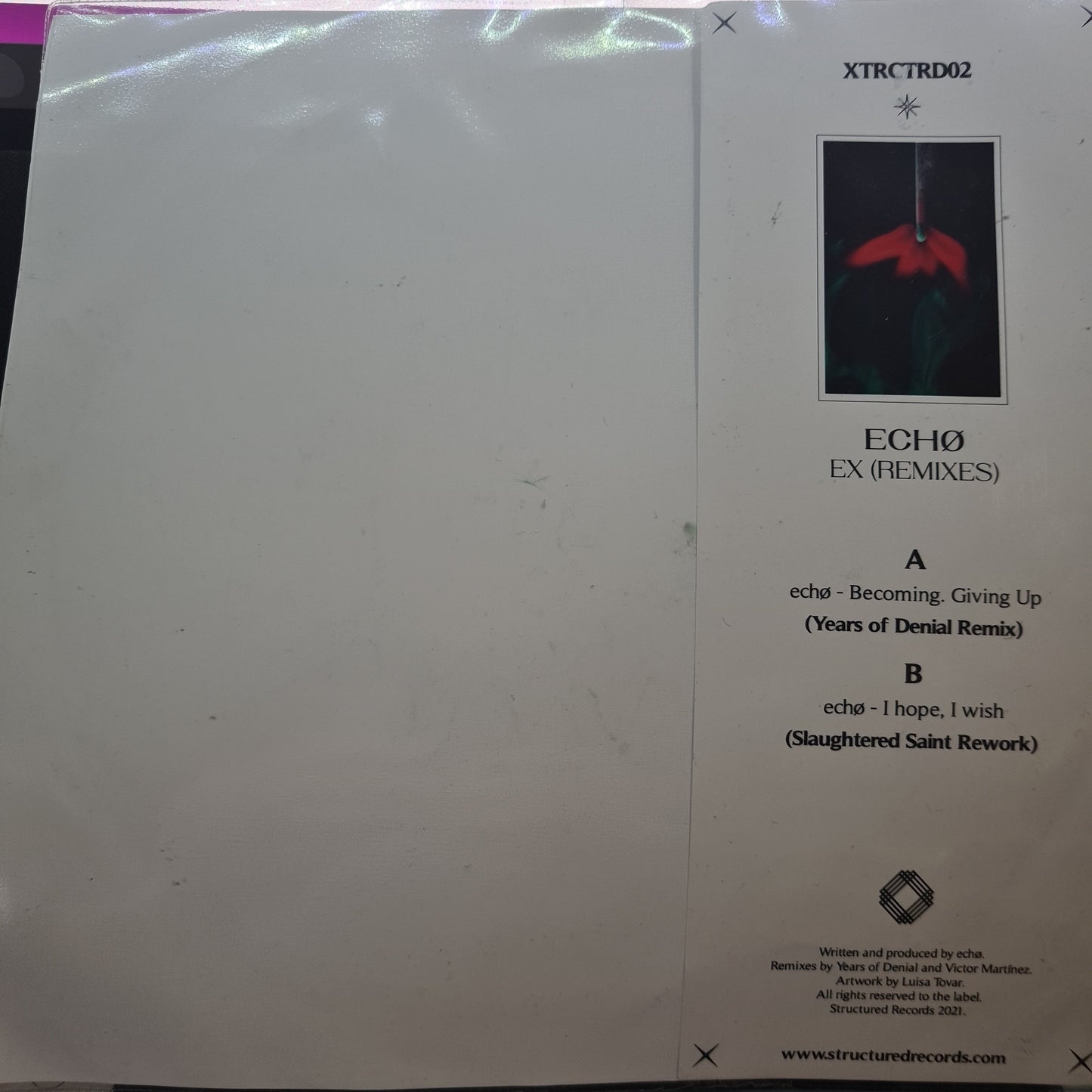 Echø - Ex Remixes (10") Vinyl LP Vinyl Zeer Goed / Hoesje Goed "VINYLSINGLES.NL"