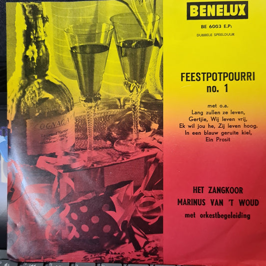 Zangkoor Marinus van 'T Woud - Feetpotpourri no.1 33674 Vinyl Singles EP Vinyl Goed / Hoes Goed