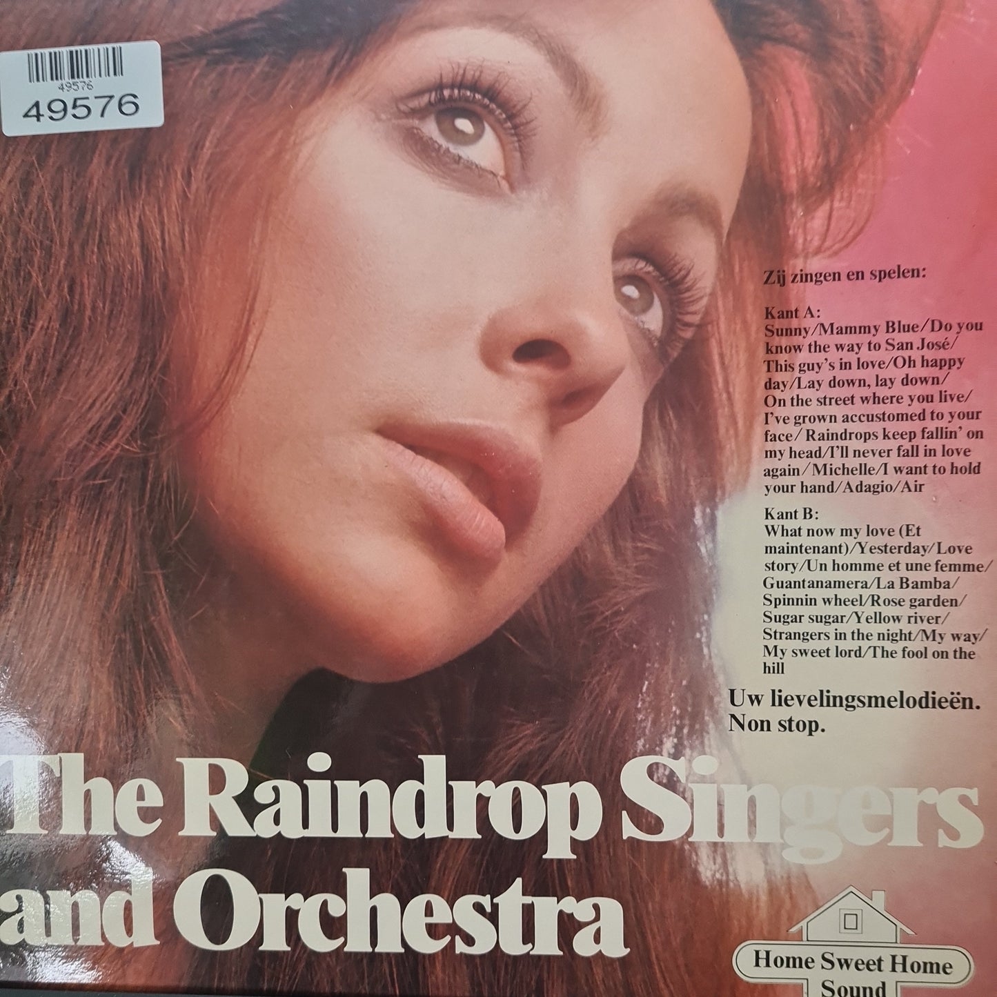 Raindrop Singers And Orchestra - Zij Zingen En Spelen (LP) 49576 Vinyl LP Vinyl Goed / Hoes Goed