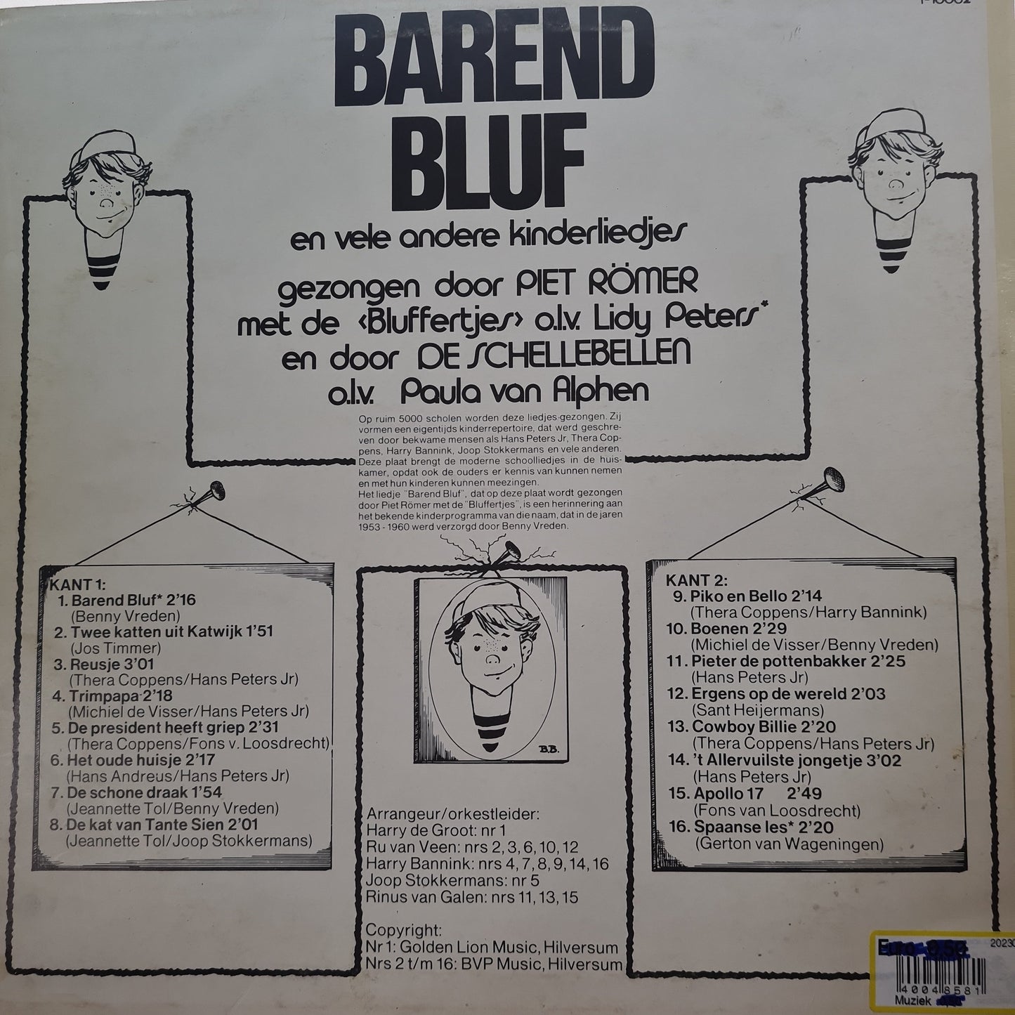 Barend Bluf - En Vele Andere Kinderliedjes (LP) 51351 Vinyl LP Vinyl Goed / Hoes Goed