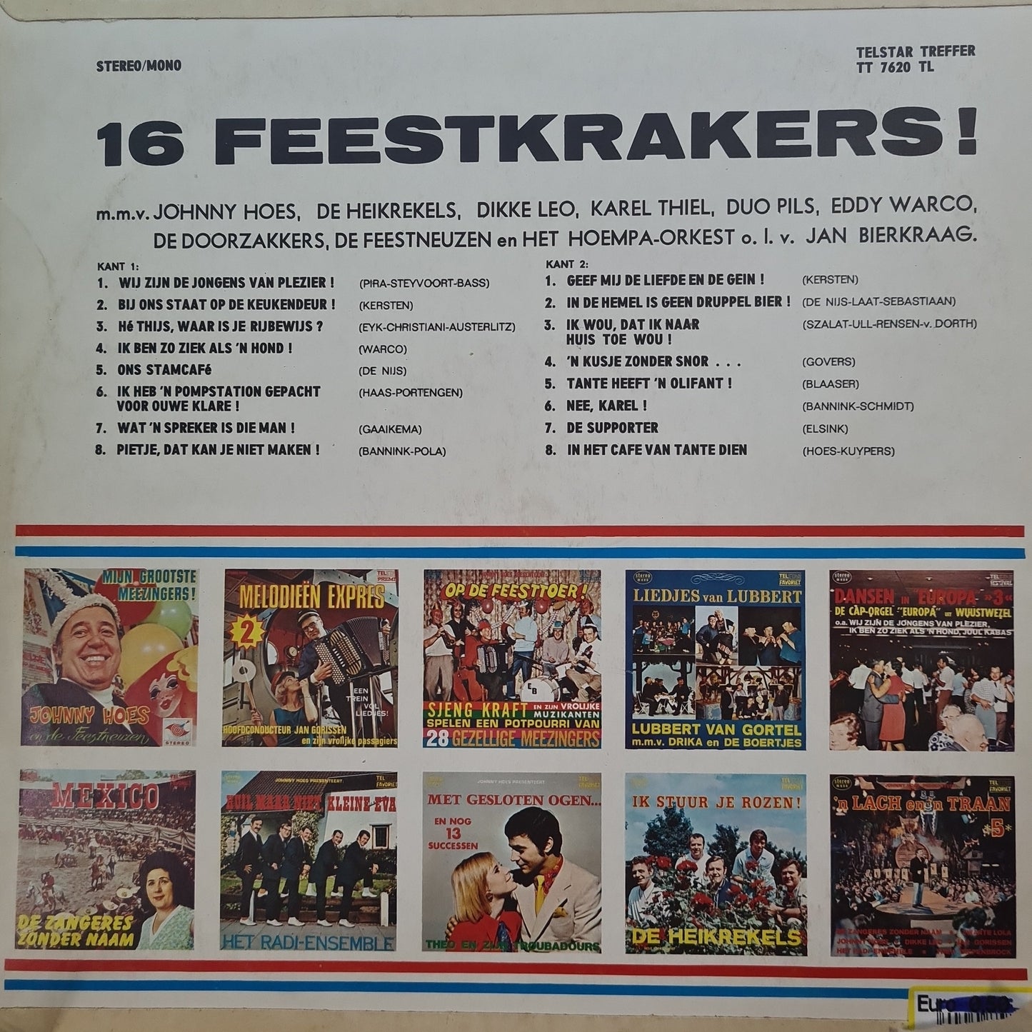 Various - 16 Feestkrakers (LP) 49927 Vinyl LP Vinyl Goed / Hoes Goed