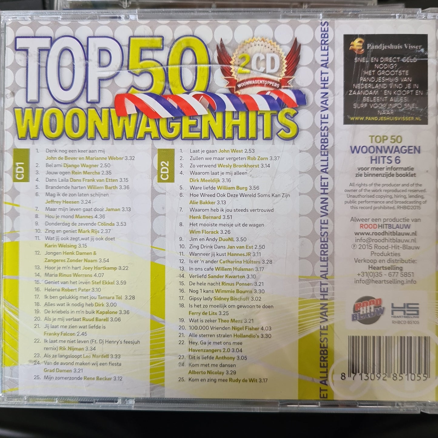 Various - Top 50 Woonwagenhits 6 (CD) 70266 Compact Disc Vinyl Goed / Hoes Goed