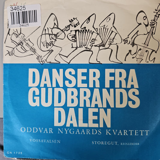 Oddvar Nygaards Kvartett - Danser Fra Gudbrandsdalen 34625 Vinyl Singles Vinyl Goed / Hoes Goed