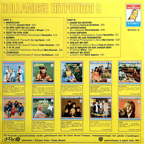 Various - Hollandse Hitpourri 9 (LP) 40913 Vinyl LP Vinyl Goed / Hoes Goed