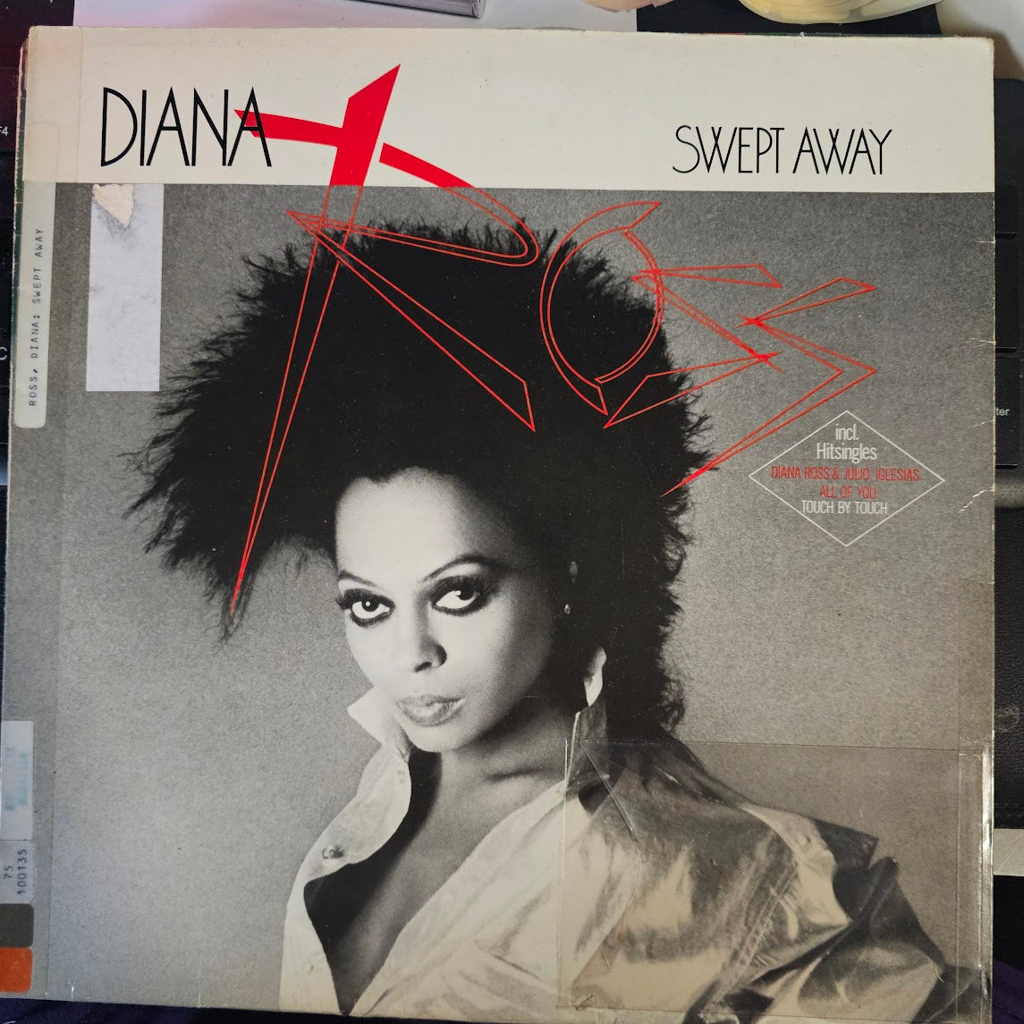 Diana Ross - Swept Away (LP) Vinyl LP Media VG+ / Sleeve Zie Foto "VINYLSINGLES.NL"