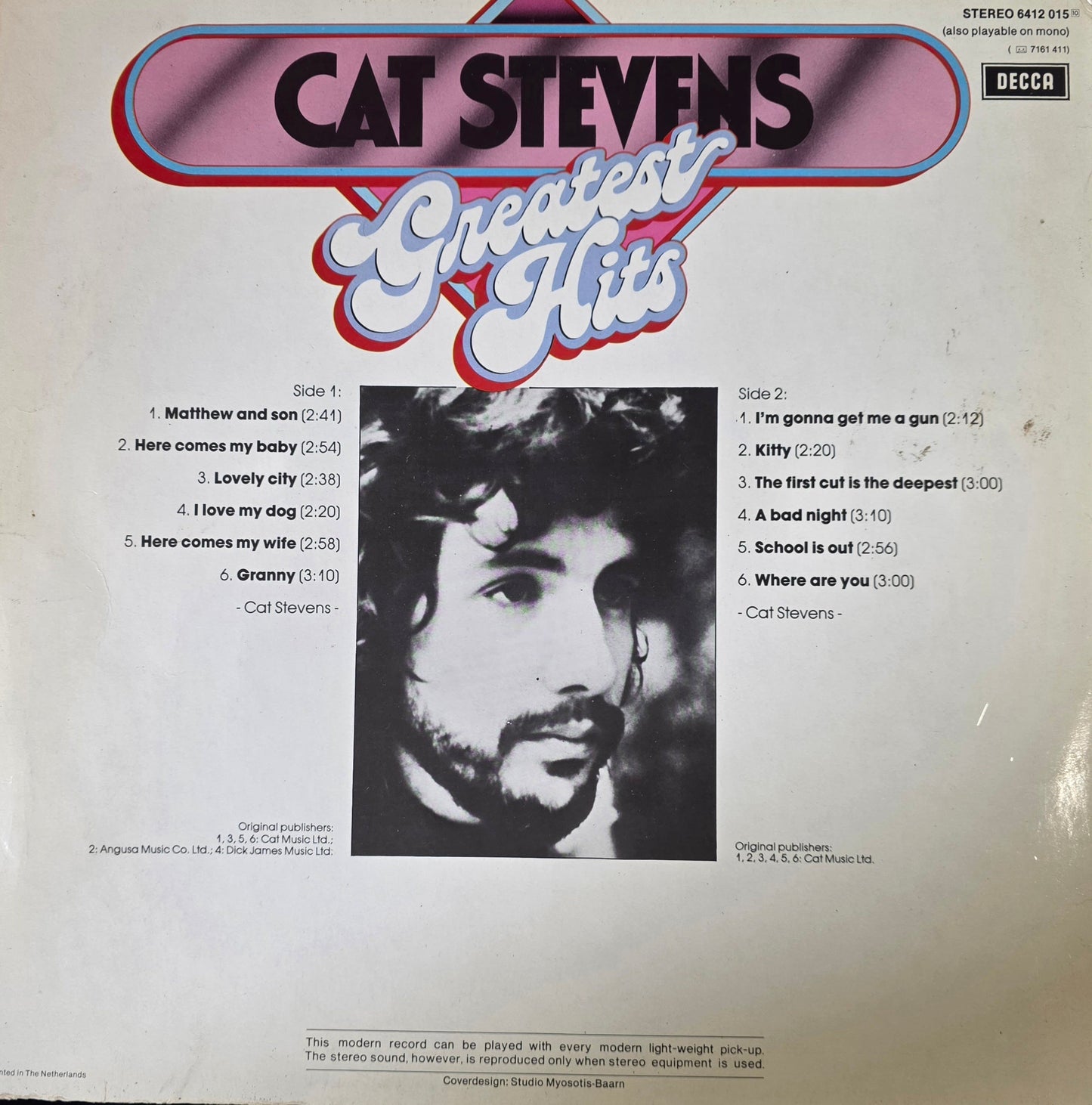 Cat Stevens - Greatest Hits (LP) Vinyl LP Vinyl Zeer Goed / Hoesje Goed "VINYLSINGLES.NL"
