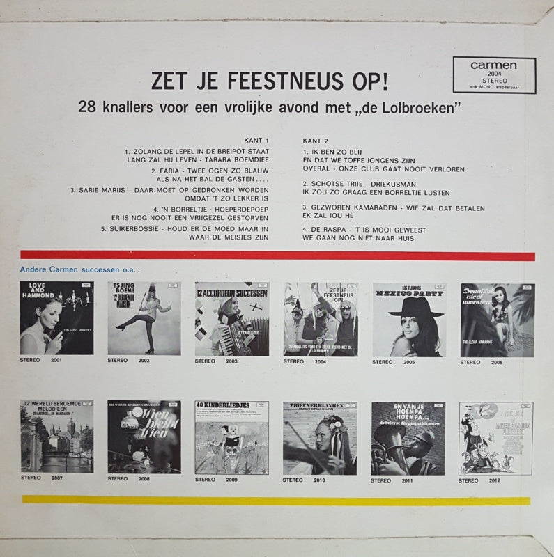 Lolbroeken - Zet Je Feestneus Op (LP) 42122 Vinyl LP Vinyl Goed / Hoes Goed