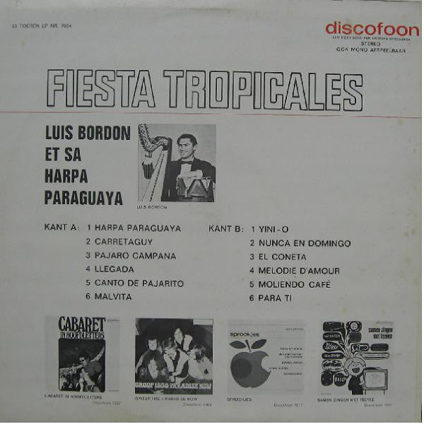 Luis Bordon Et Sa Harpa Paraguaya – Fiesta Tropicales (LP) 40498