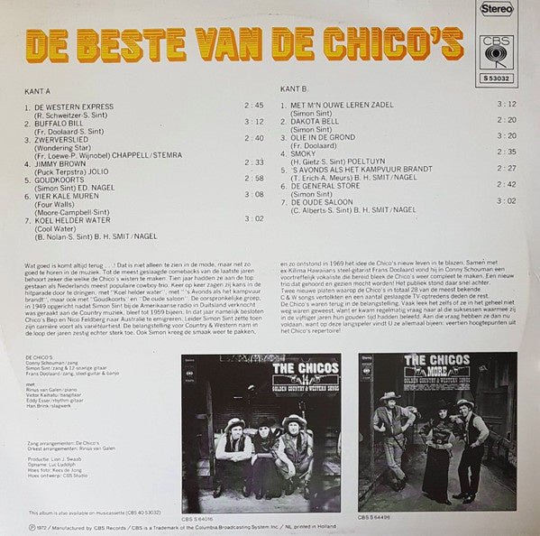 Chico's - De Beste Van De Chico's (LP) Vinyl LP Vinyl Zeer Goed / Hoesje Goed "VINYLSINGLES.NL"