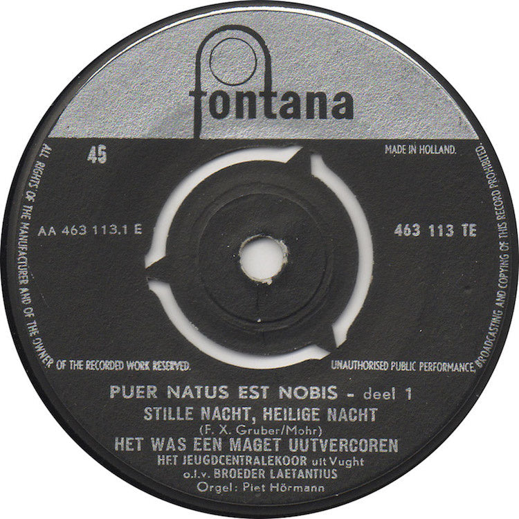 Jeugdcentralekoor uit Vught - Stille Nacht, Heilige Nach 22766 Vinyl Singles EP Vinyl Goed / Hoes Goed