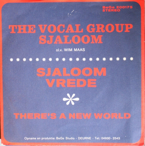 Vocal Group Sjaloom - Sjaloom Vrede 05189 Vinyl Singles Vinyl Goed / Hoes Goed