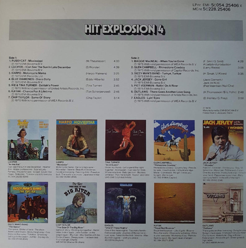 Various - Hit Explosion Vol. 4 (LP) Vinyl LP Vinyl Goed / Hoes Goed
