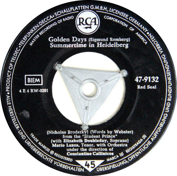 Mario Lanza - Drink, Drink, Drink 10629 Vinyl Singles Vinyl Goed / Hoes Generic