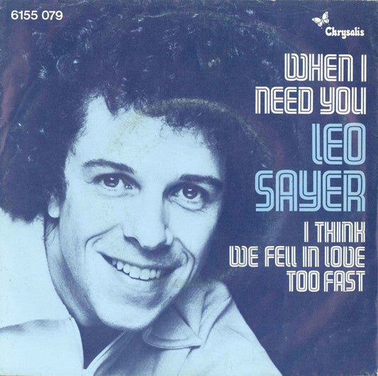 Leo Sayer - When I Need You 33854 Vinyl Singles Vinyl Goed / Hoes Goed