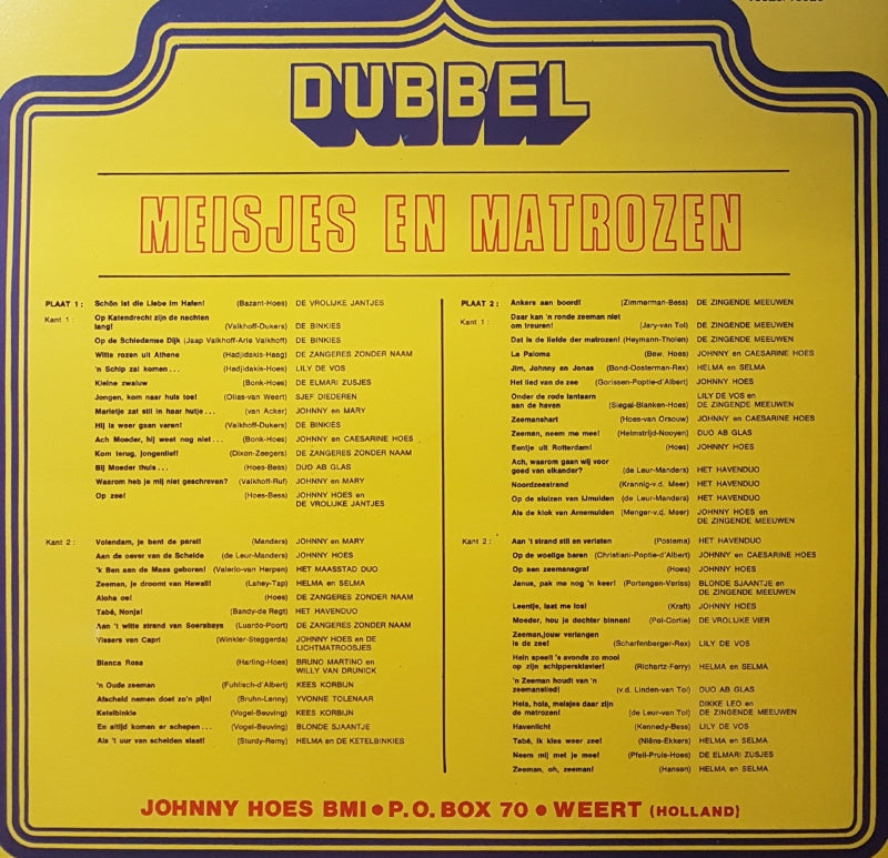 Various - Meisjes En Matrozen (LP) Vinyl LP Dubbel Vinyl Goed / Hoes Goed