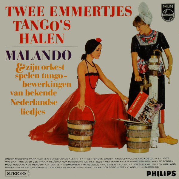 Malando & Zijn Orkest - Twee Emmertjes Tango's Halen (LP) 40426 Vinyl LP Vinyl Goed / Hoes Goed
