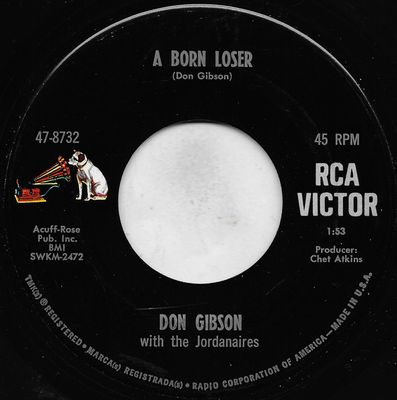 Don Gibson - A Born Loser Vinyl Singles Vinyl Zeer Goed / Hoesje Generic "VINYLSINGLES.NL"