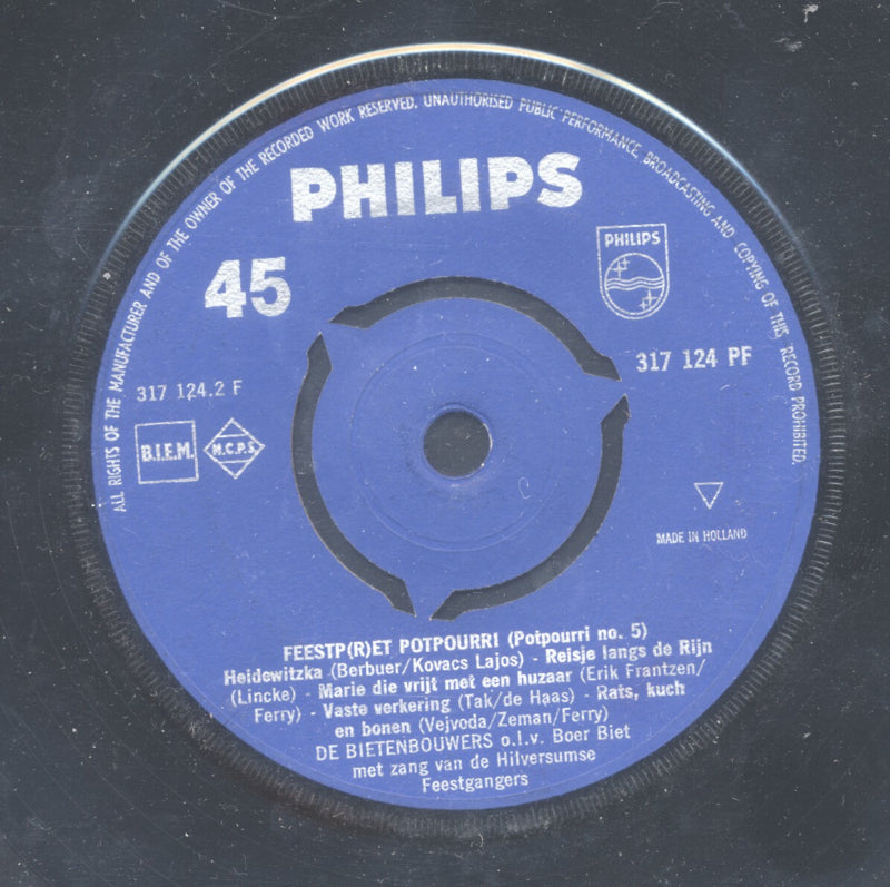 Bietenbouwers - Cheerio Walspotpourri 23500 Vinyl Singles Vinyl Goed / Hoes Goed