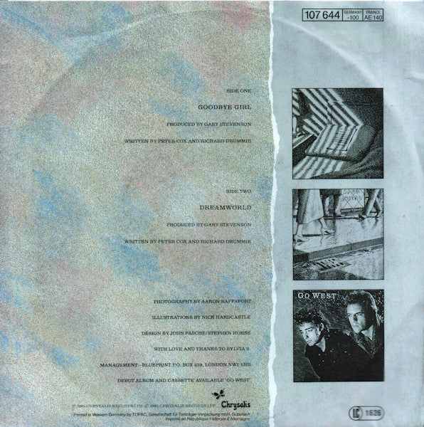 Go West - Goodbye Girl 22803 Vinyl Singles Vinyl Goed / Hoes Goed