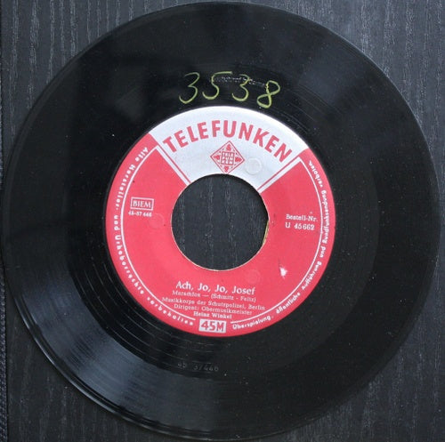 Musikkorps der schutzpolizei Berlin - Ach, Jo, Jo Josef 05863 Vinyl Singles Vinyl Goed / Hoes Goed
